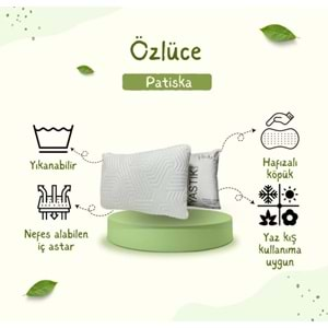 Özlü Home Patiska %100 Visko Yastık (50x70)