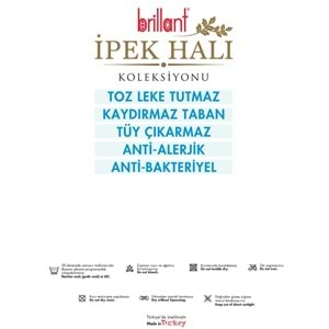 Brillant İpek Latex Kaymaz Taban Halı-İPEK HJ11614.802-(90x160)