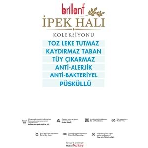 Brillant İpek Latex Kaymaz Taban Halı-TENDA HJ11724.805-(90x300)