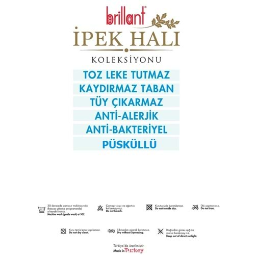 Brillant İpek Latex Kaymaz Taban Halı-11572.801-(130x190)