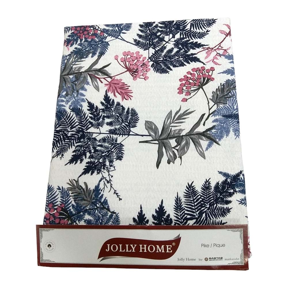 Jolly Home %100 Pamuk Doğal Çift Kişilik Pike 200x230 (Tek Pike)-Yaprak Füme