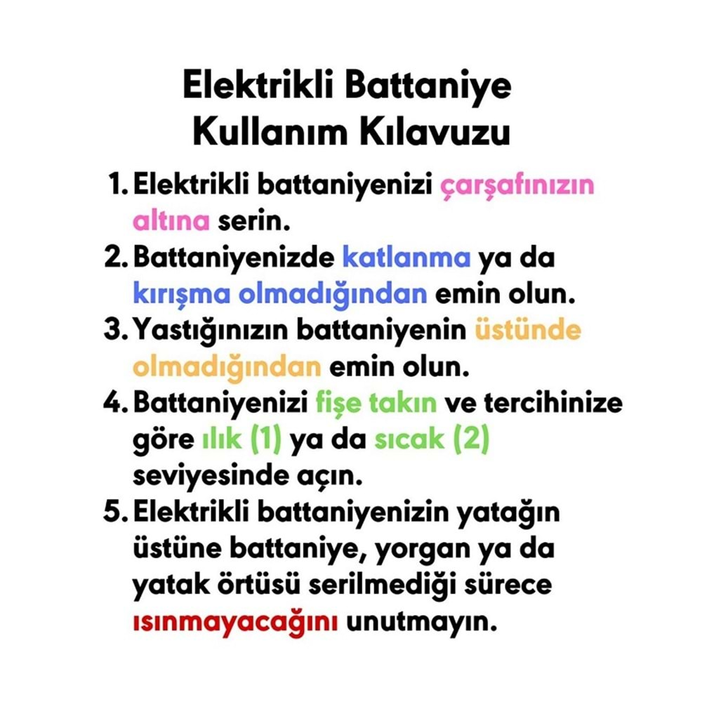 Rawels CE Kalite Belgeli Çift Kişilik Elektrikli Battaniye 120x160 - Mavi