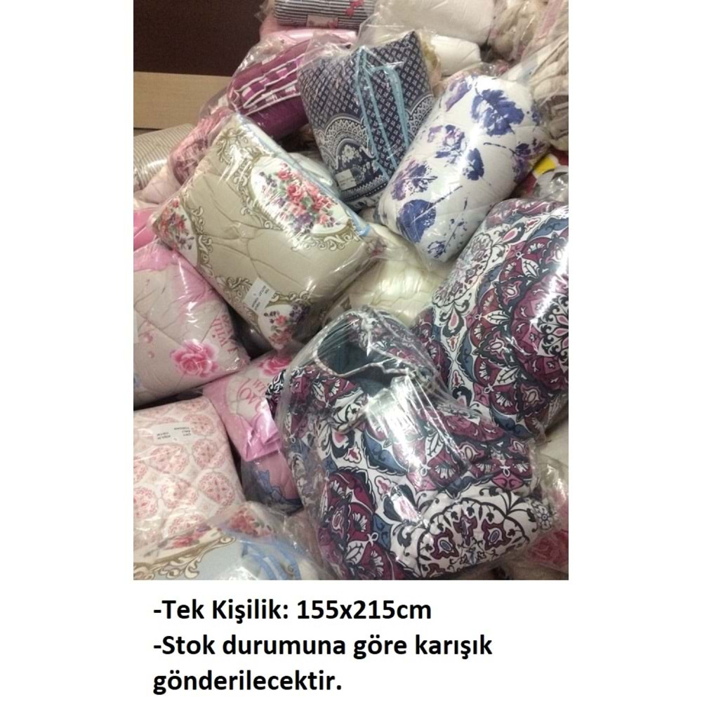 Full Öğrenci Seti, Fitted Çarşaflı Tek Kiş Nevresim Tk+Yorgan+Yastık - Pembe Gri