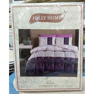 Jolly Home 4 Mevsim Tek Kişilik Kapitoneli Nevresim Takımı-Sima İndigo