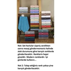 2 Lİ SET Hobby Colorful El-Yüz Havlusu (50x100)-Karışık Renkli