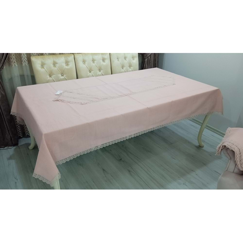 Royal Home Keten yemek Seti Takımı 8 Kişilik Pembe